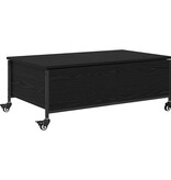 VidaXL Salontafel Zwart Eiken 91 x 55 x 32 cm Bewerkt hout