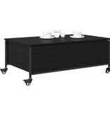 VidaXL Salontafel Zwart Eiken 91 x 55 x 32 cm Bewerkt hout