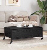 VidaXL Salontafel Zwart Eiken 91 x 55 x 32 cm Bewerkt hout