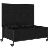 VidaXL Salontafel Zwart Eiken 91 x 55 x 32 cm Bewerkt hout