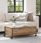 VidaXL Salontafel Artisan Eiken 91 x 55 x 32 cm Bewerkt hout