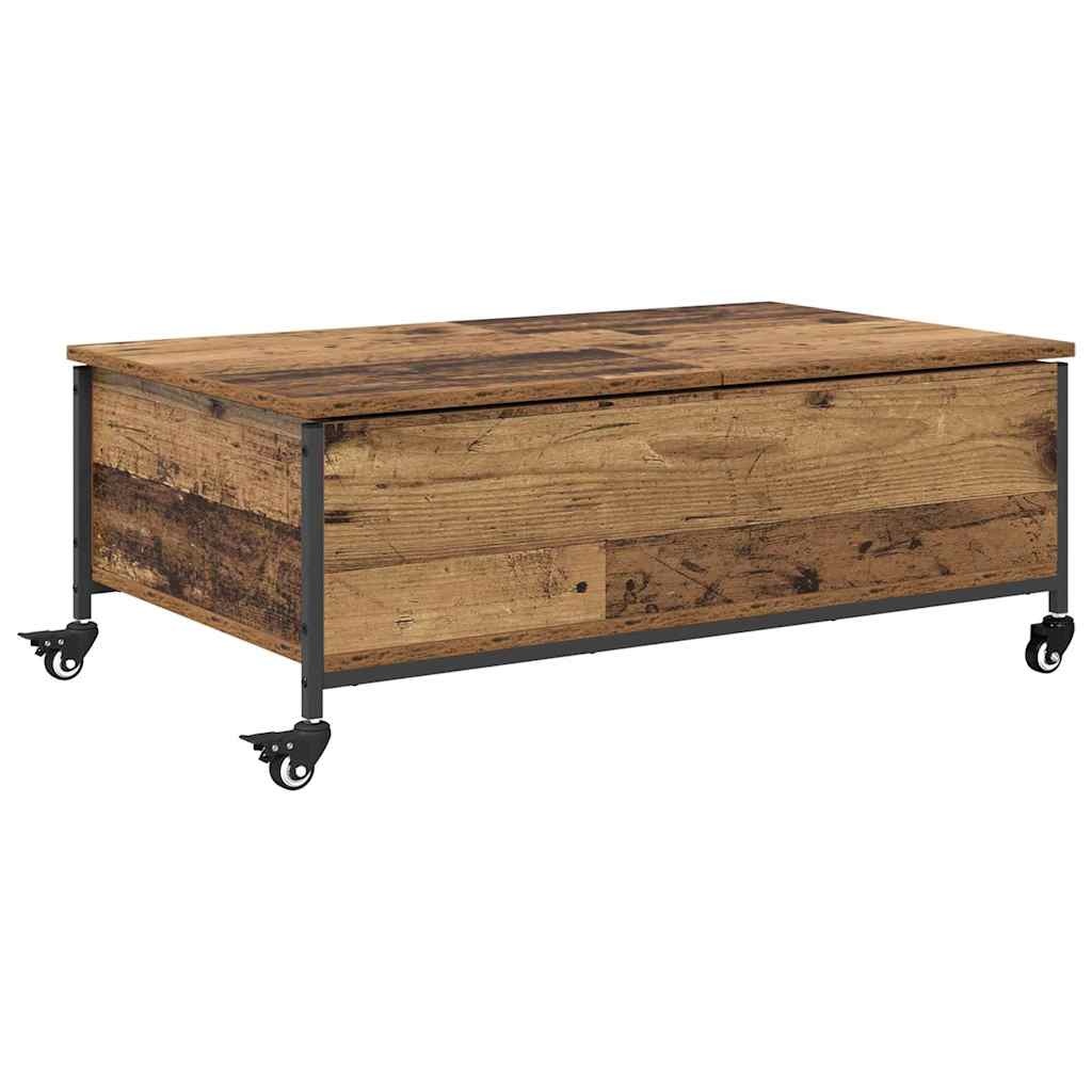 VidaXL Salontafel Oud Hout 91 x 55 x 32 cm Bewerkt hout