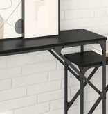 VidaXL Wandtafel 2 pcs Zwart Eiken 100 x 28 x 75 cm Bewerkt hout