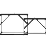 VidaXL Wandtafel 2 pcs Zwart Eiken 100 x 28 x 75 cm Bewerkt hout