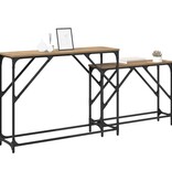 VidaXL Wandtafel 2 pcs Artisan Eiken 100 x 28 x 75 cm Bewerkt hout