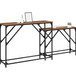 VidaXL Wandtafel 2 pcs Oud Hout 100 x 28 x 75 cm Bewerkt hout