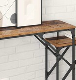 VidaXL Wandtafel 2 pcs Oud Hout 100 x 28 x 75 cm Bewerkt hout