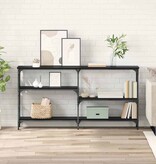 VidaXL Wandtafel met plank Zwart Eiken 150 x 29 x 76,5 cm Bewerkt hout