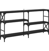 VidaXL Wandtafel met plank Zwart Eiken 150 x 29 x 76,5 cm Bewerkt hout