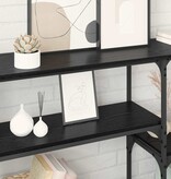 VidaXL Wandtafel met plank Zwart Eiken 150 x 29 x 76,5 cm Bewerkt hout