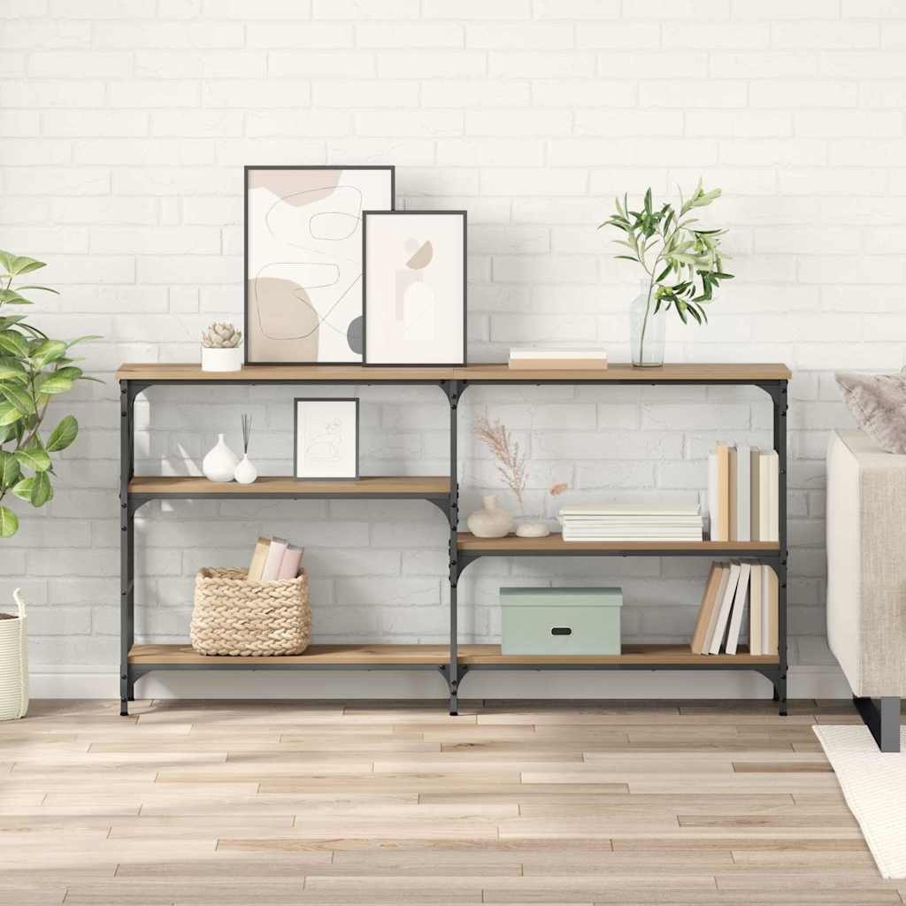 VidaXL Wandtafel Artisan Eiken 150 x 29 x 76,5 cm Bewerkt hout