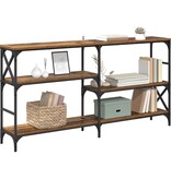 VidaXL Wandtafel met plank Oudhout 150 x 29 x 76,5 cm Bewerkt hout