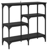VidaXL met plank met opslag Zwart eiken 80 x 29 x 75 cm Bewerkt hout