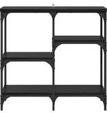 VidaXL met plank met opslag Zwart eiken 80 x 29 x 75 cm Bewerkt hout