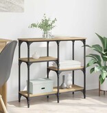 VidaXL Wandtafel met plank Artisan Eiken 80 x 29 x 75 cm Bewerkt hout