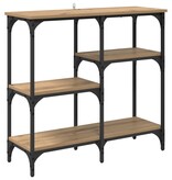 VidaXL Wandtafel met plank Artisan Eiken 80 x 29 x 75 cm Bewerkt hout