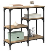 VidaXL Wandtafel met plank Artisan Eiken 80 x 29 x 75 cm Bewerkt hout