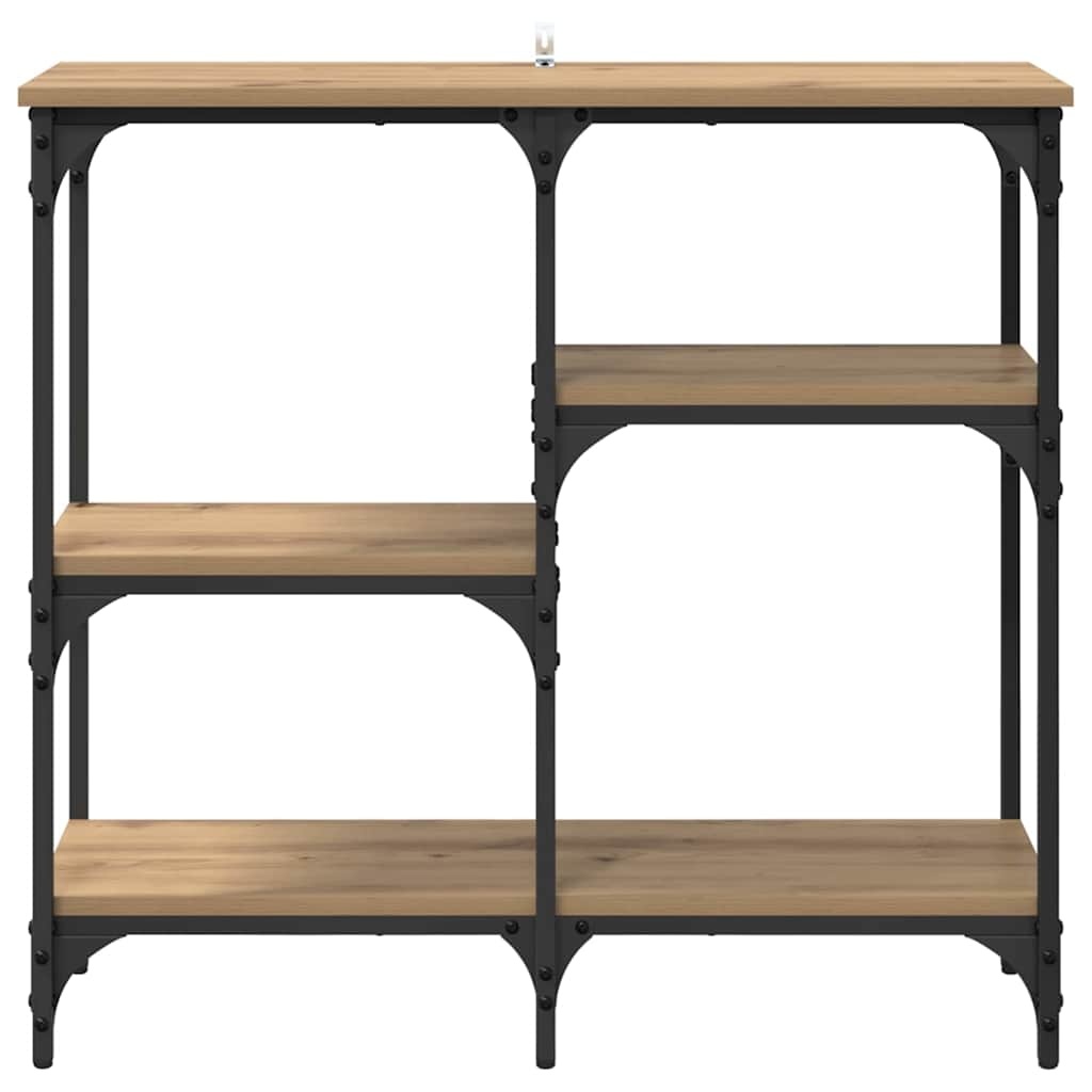 VidaXL Wandtafel met plank Artisan Eiken 80 x 29 x 75 cm Bewerkt hout