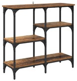 VidaXL Wandtafel met plank Oud Hout 80 x 29 x 75 cm Bewerkt hout