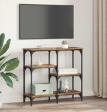 VidaXL Wandtafel met plank Oud Hout 80 x 29 x 75 cm Bewerkt hout