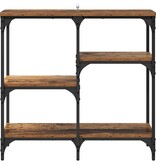 VidaXL Wandtafel met plank Oud Hout 80 x 29 x 75 cm Bewerkt hout