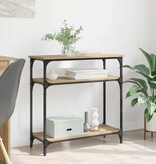 VidaXL Wandtafel met plank Artisan Eiken 75 x 29 x 75 cm Bewerkt hout