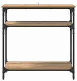 VidaXL Wandtafel met plank Artisan Eiken 75 x 29 x 75 cm Bewerkt hout