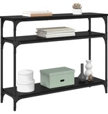 VidaXL Wandtafel met plank Zwart Eiken 100 x 29 x 75 cm Bewerkt hout