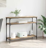 VidaXL Wandtafel met plank Artisan Eiken 100 x 29 x 75 cm Bewerkt hout