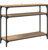 VidaXL Wandtafel met plank Artisan Eiken 100 x 29 x 75 cm Bewerkt hout