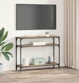 VidaXL Wandtafel met plank Artisan Eiken 100 x 29 x 75 cm Bewerkt hout