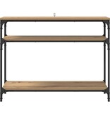 VidaXL Wandtafel met plank Artisan Eiken 100 x 29 x 75 cm Bewerkt hout