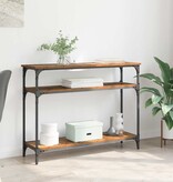 VidaXL Wandtafel met plank Oud Hout 100 x 29 x 75 cm Bewerkt hout