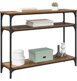 VidaXL Wandtafel met plank Oud Hout 100 x 29 x 75 cm Bewerkt hout