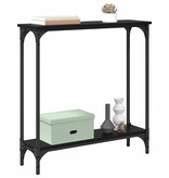 VidaXL Wandtafel met plank Zwart Eiken 75 x 22,5 x 75 cm Bewerkt hout