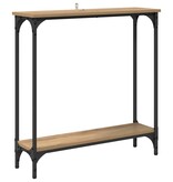 VidaXL Wandtafel Artisan Eiken 75 x 22,5 x 75 cm Bewerkt hout