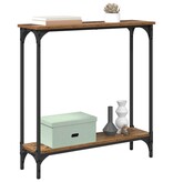 VidaXL Wandtafel met plank Oud Hout 75 x 22,5 x 75 cm Bewerkt hout