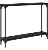 VidaXL Wandtafel met plank Zwart Eiken 102 x 23 x 15,5 cm Bewerkt hout