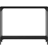 VidaXL Wandtafel met plank Zwart Eiken 102 x 23 x 15,5 cm Bewerkt hout