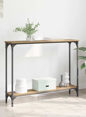 VidaXL Wandtafel Artisan Eiken 101 x 23 x 15,5 cm Bewerkt hout