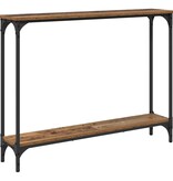 VidaXL Wandtafel met plank Oud Hout 100 x 23 x 15,5 cm Bewerkt hout