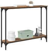 VidaXL Wandtafel met plank Oud Hout 100 x 23 x 15,5 cm Bewerkt hout