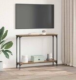 VidaXL Wandtafel met plank Oud Hout 100 x 23 x 15,5 cm Bewerkt hout