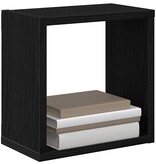 VidaXL Wandplank met plank Wandgemonteerd Zwart Eiken Bewerkt hout