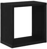 VidaXL Wandplank met plank Wandgemonteerd Zwart Eiken Bewerkt hout