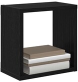 VidaXL Wandplank met plank Wandgemonteerd Zwart Eiken Bewerkt hout