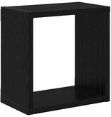 VidaXL Wandplank met plank Wandgemonteerd Zwart Eiken Bewerkt hout