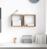 VidaXL Wandplank met plank Wandgemonteerd Artisan Eiken Bewerkt hout