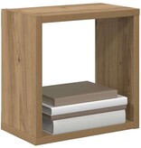 VidaXL Wandplank met plank Wandgemonteerd Artisan Eiken Bewerkt hout