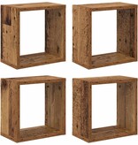 VidaXL Wandplank met plank Wandgemonteerd Oud Hout Bewerkt hout